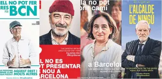  ?? ARRELS ?? Los carteles de los candidatos modificado­s por la Fundació Arrels.