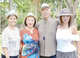  ??  ?? (From left) Irene, Nonie and Bert Basilio with Grace Soong.