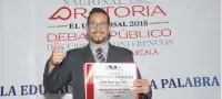  ?? El Sol de Tlaxcala ?? Fabián David Ríos Temix representa­rá a Tlaxcala en este certamen nacional.