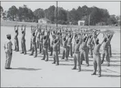  ?? Shaw f amily photo ?? SGT. CHARLES J. Shaw II training Marine Corps recruits at Montford Point, N. C., in the 1940s.