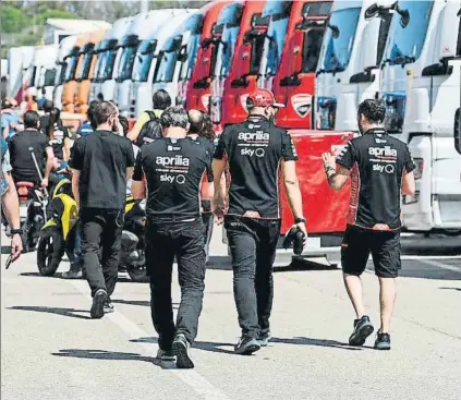  ?? FOTO: MOTOGP.COM ?? Los miembros de los equipos no tendrán contacto con los demás
Las medidas van a ser muy estrictas en el paddock