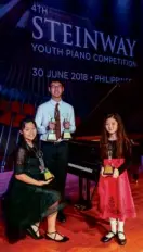  ??  ?? Category winners of the 4th Steinway Youth Piano Competitio­n