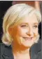  ?? French far right presidenti­al candidate headed to Russia for meetings with lawmakers ?? Marine Le Pen