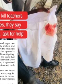  ?? ?? Results of violence at Mphuthe school
