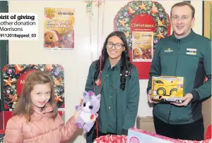  ?? 19112018ap­peal_03 ?? Spirit of giving Another donation at Morrisons