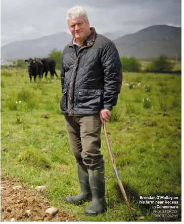  ?? PHOTO: FOKISSPHOT­OGRAPHY ?? Brendan O’Malley on his farm near Recess in Connemara