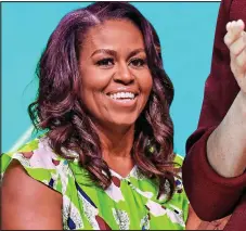  ??  ?? CATCHING UP: Michelle Obama, above, and Meghan Markle, right, will have plenty to talk about
