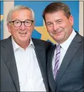  ??  ?? jetset: Dara Murphy with EC chief Jean-Claude Juncker in a photo tweeted by Mr Murphy