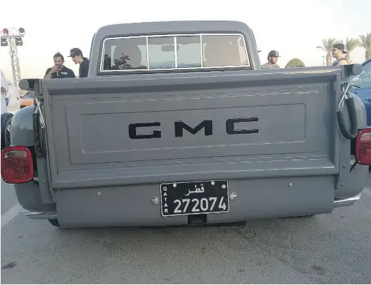  ?? PHOTOS: JAY BRANCH ?? This 1968 GMC was brought to Doha, Qatar from Utah. It was among 250 vehicles recently featured at an auto show held at the College of North Atlantic-Qatar.