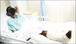  ?? PICTURE: BONGANI MBATHA AFRICAN NEWS AGENCY (ANA) ?? An Adams College pupil was admitted to Kings Way Hospital with a broken leg following a brutal bullying incident at the school this week.