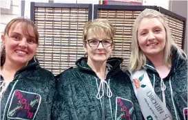  ??  ?? Right: Named weight loss queens for Drouin T.O.W.N Club are (from left) Monique MacDonald (third), Helen Kitchen (runner-up) and Michelle Grist( queen). These three women lost the most weight for the 2016/17 year of all club members.