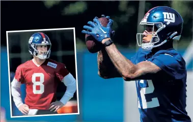  ?? N.Y. Post: Charles Wenzelberg (2) ?? A LITTLE HELP: With additions such as tight end Darren Waller, there is reason to believe Daniel Jones (inset) and the Giants can take another step forward in 2023.