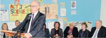  ??  ?? Cash for kids Education secretary John Swinney announced the extra funding for schools during a visit to Coatbridge High last October