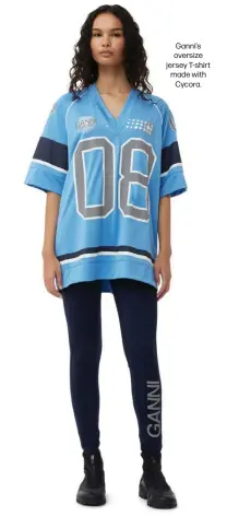  ?? ?? Ganni's oversize jersey T-shirt made with Cycora.