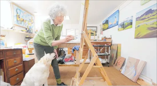  ?? PHOTO: WARREN BUCKLAND ?? Jo Fisher, Te Awanga, oil painting in her home studio.