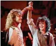  ?? Foto: afp ?? Unter Plagiatsve­rdacht: Robert Plant und Jimmy Page (rechts).