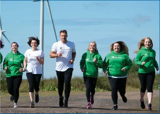  ??  ?? ogaj, Kim Jackson, Laura Watson, Julie Gunning, Vicki Dickson, Lorraine McDowall and Rebecca Shields – through their paces