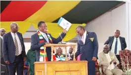  ??  ?? His Excellency President Mnangagwa officially launches the Public Service Commission New Strategic Plan in August last year