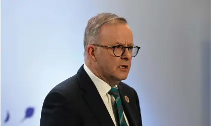  ?? Photograph: Mick Tsikas/AAP ?? The prime minister, Anthony Albanese, will say Australia is working ‘to grow our clean energy export industry’ to the B20 summit.