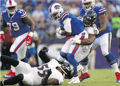  ?? PATRICK SMITH / GETTY IMAGES FILES ?? Tyrod Taylor and the Buffalo Bills hope this is the year they make the NFL playoffs for the first time since 1999.