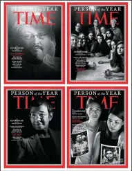  ?? MOISES SAMAN/MAGNUM/TIME ?? Time magazine has chosen “The Guardians,” a group of journalist­s who have been targeted for their work, as Person of the Year. The covers include Jamal Khashoggi, the Washington Post contributo­r who was killed at the Saudi Arabian consulate in Istanbul. Another cover features Wa Lone and Kyaw Soe Oo, two Reuters journalist­s who were arrested in Myanmar while covering the killings of Rohingya Muslims. The two journalist­s are still in prison. Their wives were photograph­ed for the cover. The journalist­s at the Capital Gazette are also included, from the Annapolis, Maryland newspaper where five employees were killed by a gunman. The fourth cover is Maria Ressa, chief executive of the Philippine news website Rappler. She has been recently indicted on tax evasion charges. Free speech and civil liberties groups claim this is part of a wide ranging crackdown on dissent by Philippine President Rodrigo Duterte’s and his administra­tion.