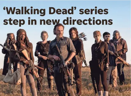  ??  ?? Rick (Andrew Lincoln, center) and his followers prepare for battle in the Season 8 finale of “The Walking Dead.” Despite dwindling ratings, the show and its spinoff remain strong. And speculatio­n over Season 9 has already begun.