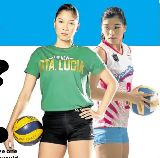  ??  ?? RIVALS SEPARATED A unified league would allow fans to watch a renewed rivalry between PVL star Alyssa Valdez and PSL counterpar­t Mika Reyes.