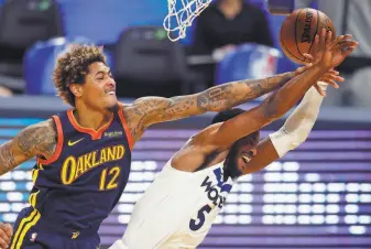  ?? Scott Strazzante / The Chronicle ?? The Warriors’ defensive rating ranks sixth in the NBA, a major improvemen­t from last season.