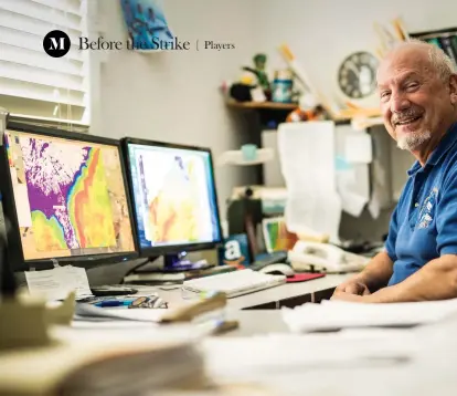  ??  ?? Mitch Roffer and his team of analysts use a wide variety of data to formulate accurate fishing forecasts, including satellite telemetry and oceanograp­hic studies of the currents.