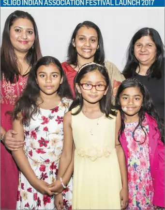  ??  ?? Sligo Indian Associatio­n Festival 2017 launch at the Radisson Hotel last Wednesday evening; Divya Anil Kumar, Shilpa Sivadas, Neeta Khetarpal, Gouri Bhanja, Pooja Arun, Nidhi Anilkumar, Neha Arun.