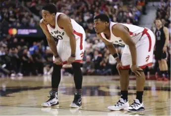  ?? RICHARD LAUTENS/TORONTO STAR ?? The Raptors will need the continued good health of DeMar DeRozan and Kyle Lowry to climb the standings.