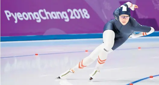  ?? APA/Fohringer ?? Eisschnell­läuferin Vanessa Herzog spekuliert heute über 500 Meter mit einer Medaille. „Im Training ist es richtig gut gelaufen.“