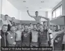  ??  ?? Teuta U-19 duke festuar fitoren e djeshme