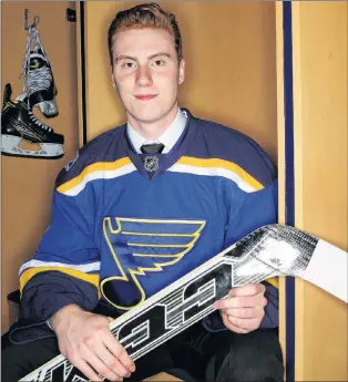  ?? NHL/ST. LOUIS BLUES PHOTO ?? Drafted in the second round, 59th overall, by the St. Louis Blues in 2016, Evan Fitzpatric­k will be the Acadiebath­urst Titan’s starting goalie as they make a run for a QMJHL championsh­ip this season.