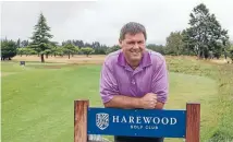  ?? Photo: STACY SQUIRES/FAIRFAX NZ ?? Contentmen­t, to a tee: These days, former New Zealand cricketer Rod Latham runs the Harewood Golf Club in Christchur­ch, and is a handy golfer himself.