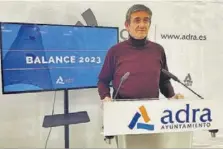  ?? ?? Manuel Cortés en la rueda de prensa del balance anual.