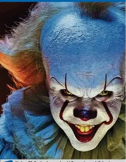  ??  ?? Ab dem 28. September erschreckt Pennywise auch Schweizer Video: Den furchteinf­lössenden Trailer zu Stephen Kings «It» gibt