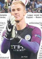  ??  ?? City’s Fabian Delph (second left) scores a goal during the UEFA Champions against Steaua Bucharest at the Etihad Stadium in Manchester, League second leg play-off match England. — Reuters photo Joe Hart