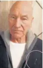  ??  ?? Hollywood actor Patrick Stewart put up this photo sporting a safety pin