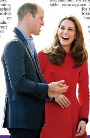  ??  ?? ‘WE COULD SEE MORE OF THEM’: Prince William and Kate