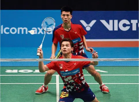  ??  ?? Keeping up the momentum: Malaysia’s men doubles pair Ong Yew Sin and Teo Ee Yi hope their good run in the recent China Open will inspire them to do better in next week’s Denmark Open.