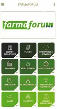  ??  ?? Farmaforum pone en marcha una App con toda la informació­n necesaria para visitar la feria.