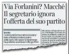  ??  ?? L’articolo del Corriere
Fiorentino del 31 gennaio 2017 sul no di Renzi ai Democratic­i toscani che gli offrivano un ufficio in via Forlanini dopo le dimissioni da premier