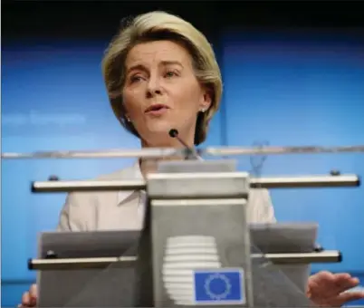  ?? REUTERS ?? Ursula Von Der Leyen, presidenta de la Comisión Europea.