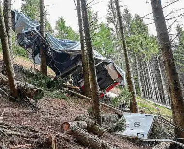  ?? Foto: AFP ?? Fehlende Wartungsar­beiten am Seil und das Außerkraft­setzen der Notbremse, die schlicht defekt war, führten zum Unglück.