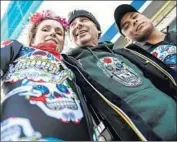  ?? Martin Bernetti Getty Images ?? SARAH SCHLEPER, Hubertus von Hohenlohe and Rodolfo Dickson, from left, are part of the Mexican contingent at the Pyeongchan­g Olympics.