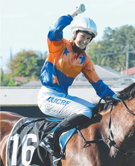  ?? Picture: TRACKSIDE PHOTOGRAPH­Y ?? Lani Fancourt is back on track after a horror fall threatened to end her riding career.