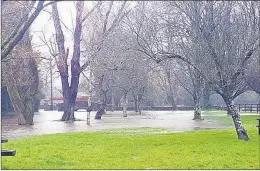  ?? (Photo: @ ?? Castlelyon­s’ village park which was badly flooded on Friday last. castlelyon­sparish)