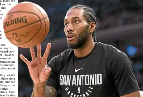  ??  ?? Kawhi Leonard wants to leave San Antonio but the Spurs won’t budge on his demands.
