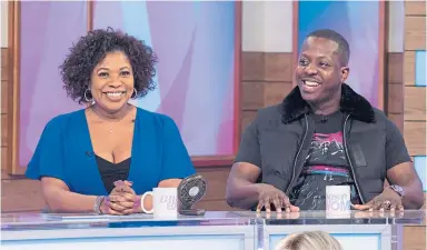  ?? ?? Brenda Edwards, pictured with her son Jamal, on the Loose Women TV show in November last year.